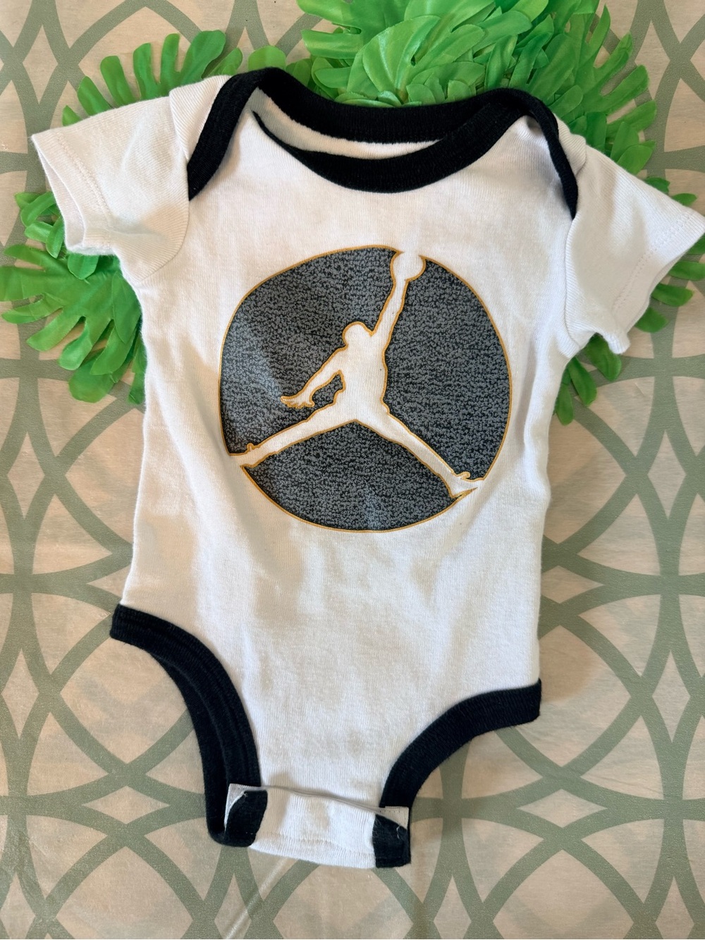 10/$25 • Jordan Kids' White and Black Jumpman One-Piece Bodysuit